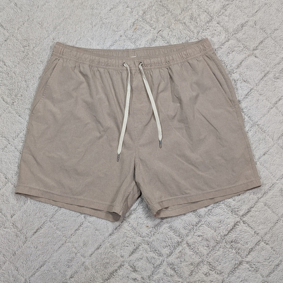 Fair Harbor Shorts Mens 3XL Beige Khaki The One Lined Training Travel Swim 6” - Picture 1 of 8
